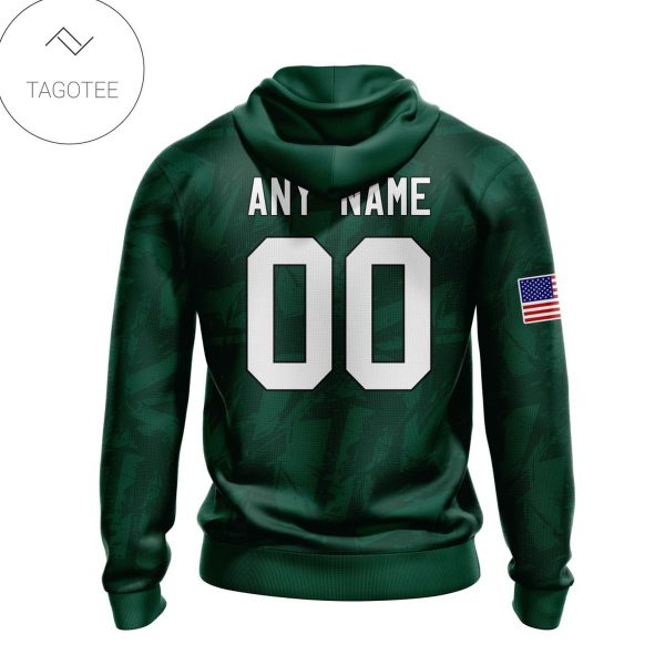 Personalized Nfl New York Jets Name & Number With United States Flag Hoodie