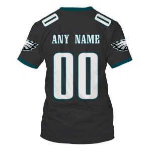 Personalized Nfl Philadelphia Eagles Dark Grey 3D Shirt