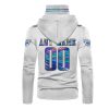 Personalized Nfl Philadelphia Eagles White Hologram Color 3D Hoodie Mask