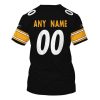 Personalized Nfl Pittsburgh Steelers Black Yellow 3D Shirt