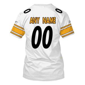 Personalized Nfl Pittsburgh Steelers Yellow White 3D Shirt