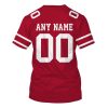 Personalized Nfl San Francisco 49Ers 75Th Red 3D Shirt