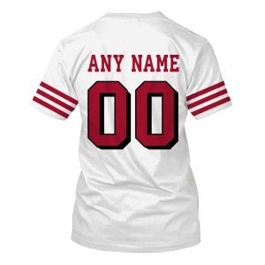 Personalized Nfl San Francisco 49Ers 75Th White 3D Shirt