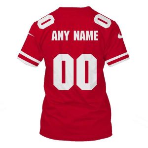 Personalized Nfl San Francisco 49Ers Light Red 3D Shirt