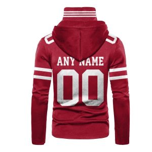 Personalized Nfl San Francisco 49Ers Red 3D Hoodie Mask