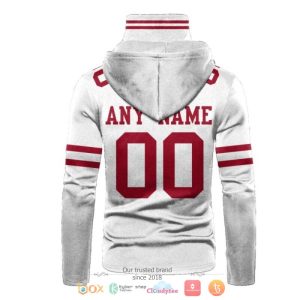 Personalized Nfl San Francisco 49Ers White Custom Hoodie Mask