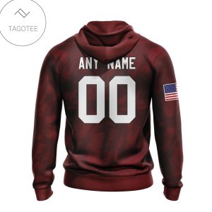 Personalized Nfl San Washington Football Team Name & Number With United States Flag Hoodie