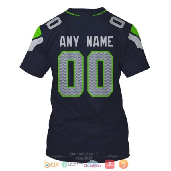 Personalized Nfl Seattle Seahawks Captain C Green Black Custom 3D Shirt