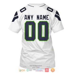 Personalized Nfl Seattle Seahawks White Custom 3D Shirt