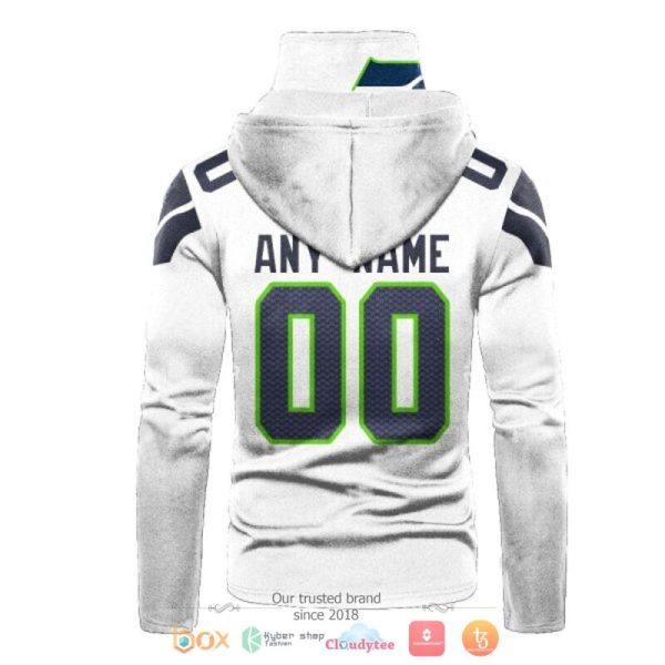 Personalized Nfl Seattle Seahawks White Custom Hoodie Mask