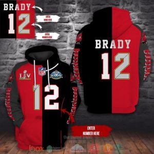 Personalized Nfl Tampa Bay Buccaneers Black Red 3D Hoodie