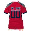 Personalized Nfl Tennessee Titans Red Grey Custom 3D Shirt