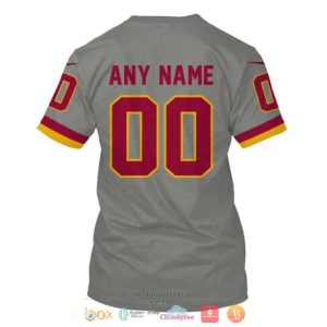 Personalized Nfl Washington Redskins Grey Custom 3D Shirt