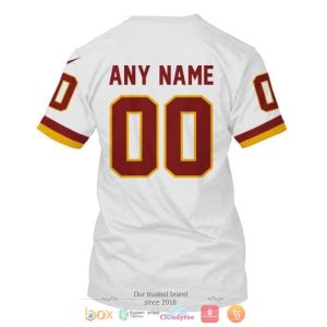 Personalized Nfl Washington Redskins White Custom 3D Shirt