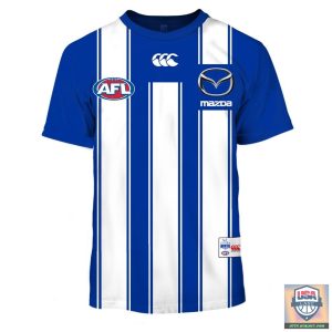 Personalized North Melbourne Kangaroos Football Club Afl 2020 Home Guernseys Hoodies T-Shirt