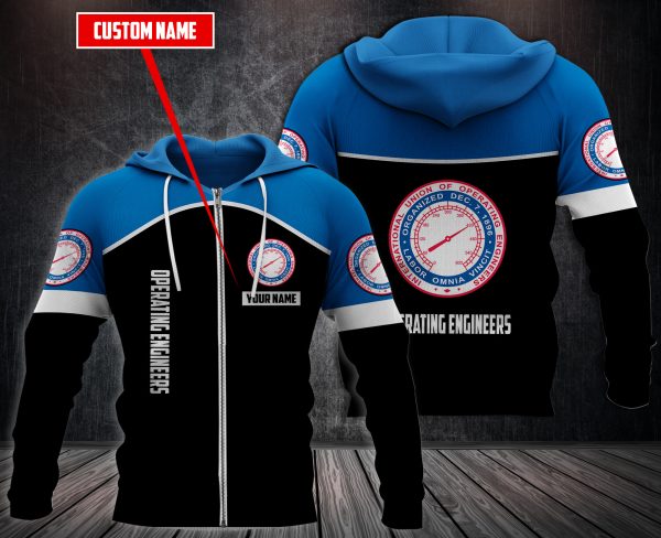 Personalized Operating Engineers 3D Fleece Hoodie