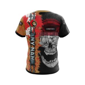 Personalized Ottawa Senators Skull Concept 3D Shirt