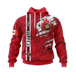 Personalized Ottawa Senators With Canada Flag 3D Shirt