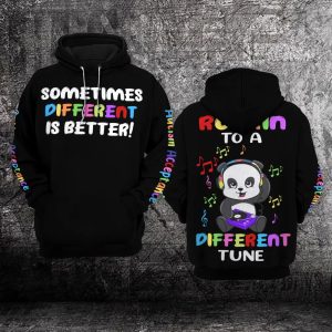 Personalized Panda Autism Awareness Sometimes Different Is Better Custom Hoodie