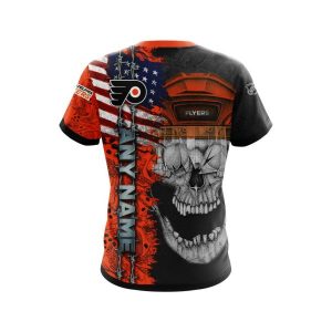 Personalized Philadelphia Flyers Skull Concept 3D Shirt