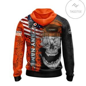 Personalized Philadelphia Flyers Skull Hoodie