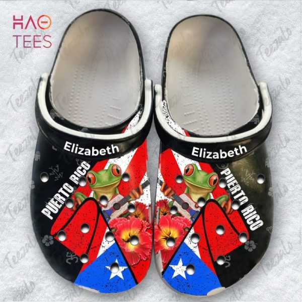 Personalized Puerto Rico Flag Puerto Rican Pride Crocs Shoes