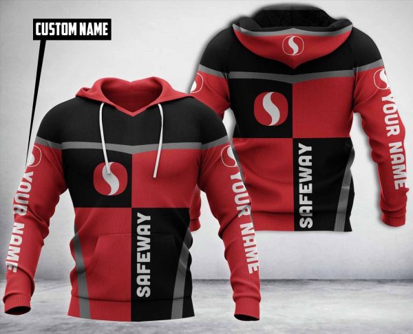 Personalized Safeway Black Red Custom Hoodie