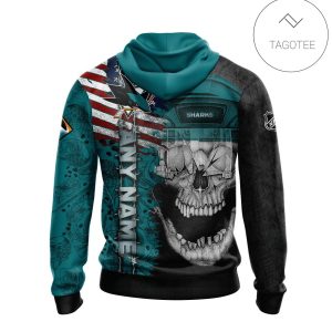 Personalized San Jose Sharks Skull Hoodie