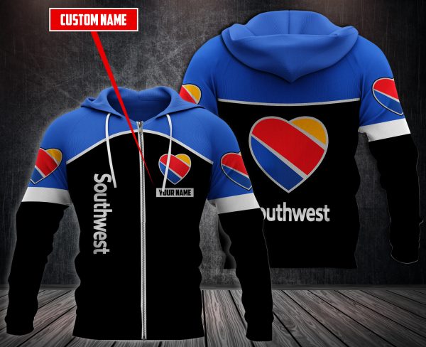 Personalized Southwest Airlines 3D Fleece Hoodie