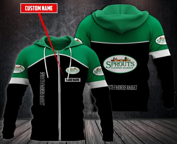 Personalized Sprouts Farmers Market 3D Fleece Hoodie