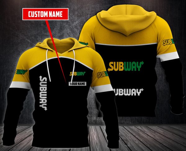 Personalized Subway Custom 3D Fleece Hoodie