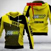 Personalized Subway Yellow Black Custom All Over Print 3D Hoodie