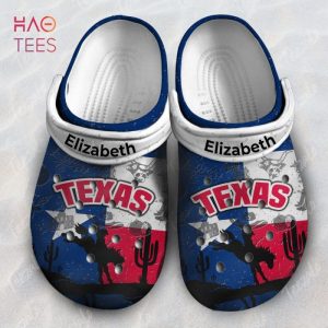 Personalized Texas Flag Heritage Symbols Crocs Shoes