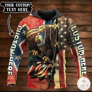 Personalized These Colors Don’T Run The Confederate And Us Flag 3D Hoodie