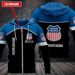 Personalized Union Pacific Railroad 3D Fleece Hoodie