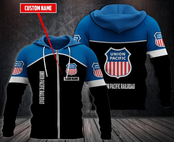 Personalized Union Pacific Railroad 3D Fleece Hoodie