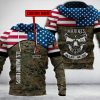 Personalized Usmc 3D Fleece Hoodie