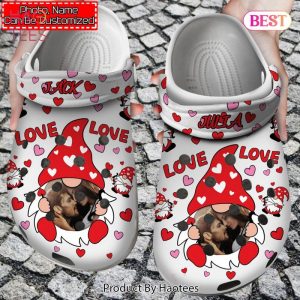 Personalized Valentine Love Gnomes Crocs Clog Shoes For Men And Women