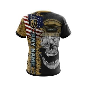 Personalized Vegas Golden Knights Skull Concept 3D Shirt