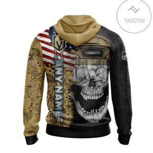 Personalized Vegas Golden Knights Skull Hoodie