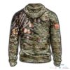 Personalized Veteran Camo Us Flag Unisex 3D T-Shirt Hoodie