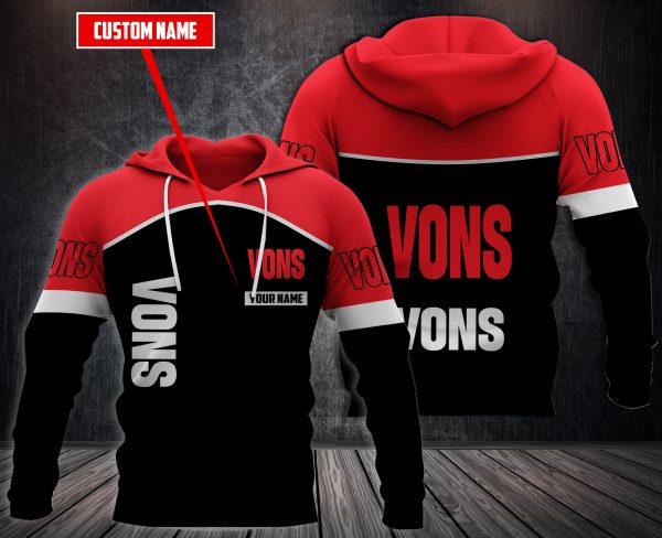 Personalized Vons 3D Fleece Hoodie