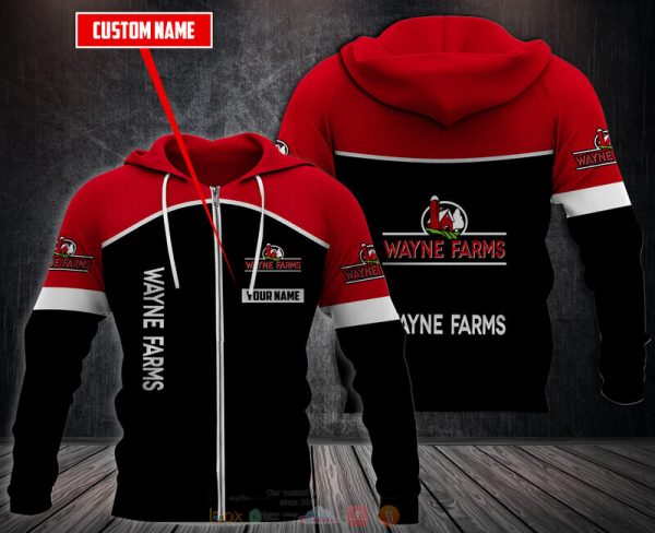 Personalized Wayne Farms 3D Fleece Hoodie