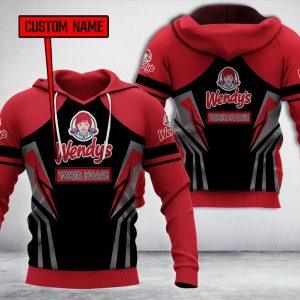 Personalized Wendy’S Red Black Custom All Over Print 3D Hoodie