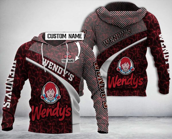 Personalized Wendy’S Red White Custom All Over Print 3D Hoodie