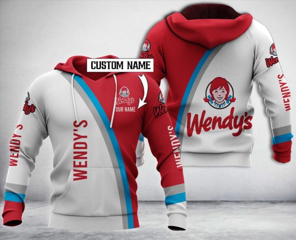 Personalized Wendy’S White Red Custom All Over Print 3D Hoodie