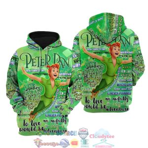 Peter Pan Punk Words Pattern Disney Quotes Hoodie 3D