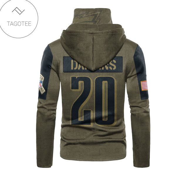 Philadelphia Eagles Number 20 Brian Dawkins Mask Hoodie