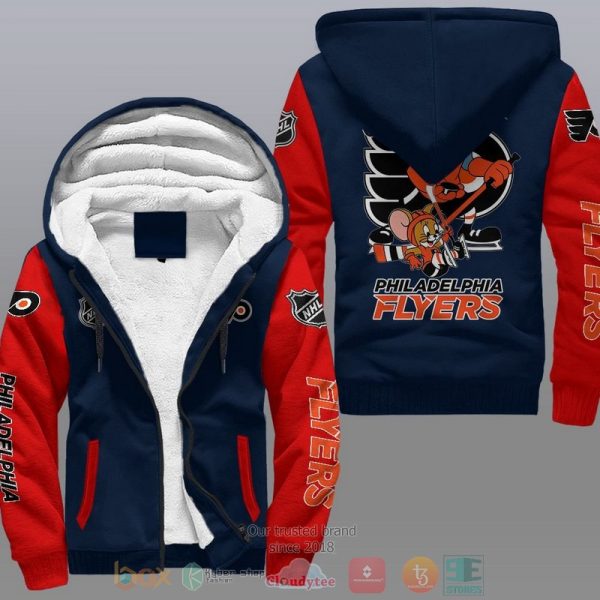 Philadelphia Flyers Nhl Tom And Jerry Fleece Hoodie