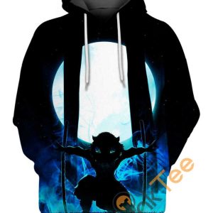 Pig Assault Inosuke Hashibira Moon Demon Slayer Hoodie 3D